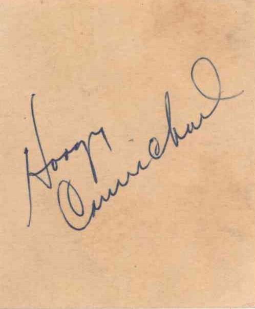 Carmichael, Hoagy - signature
